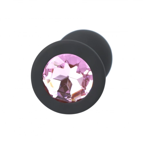 Малък анален разширител от силикон с розов кристал All Time Favorites [7]
