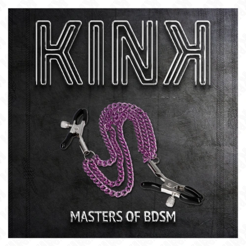 Щипки за зърна с тройна лилава верижка Kink [4]