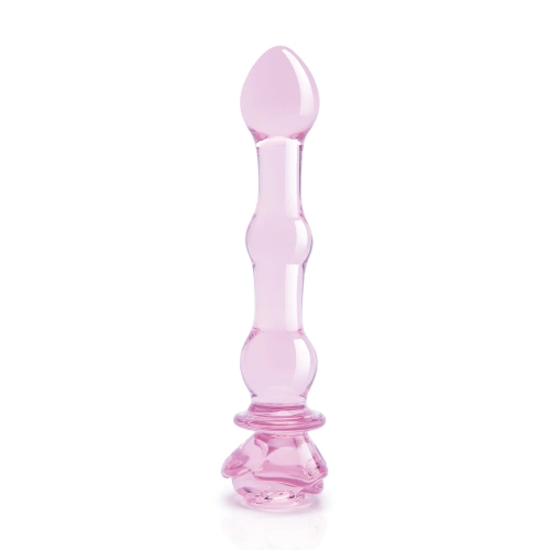 Стъклено дилдо Rosebud Beaded Dildo 8" [1]
