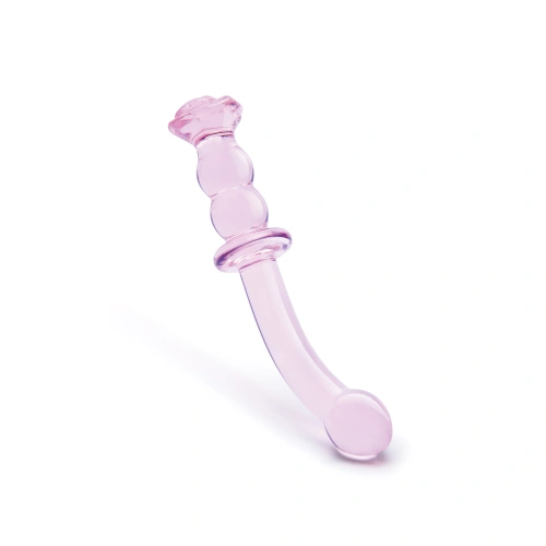 Извито стъклено дилдо Rosebud G-spot [1]