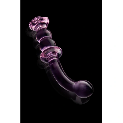 Извито стъклено дилдо Rosebud G-spot [10]