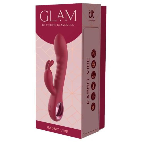 Луксозен презаредим рабит вибратор от силикон Glam [10]
