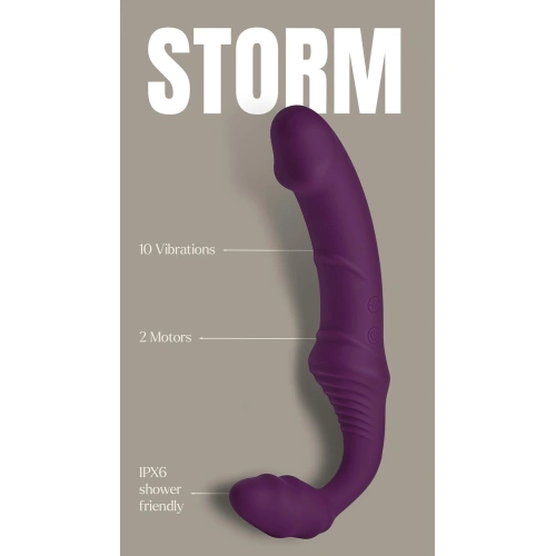 Страплес вибратор с два мотора и дистанционно Storm [5]