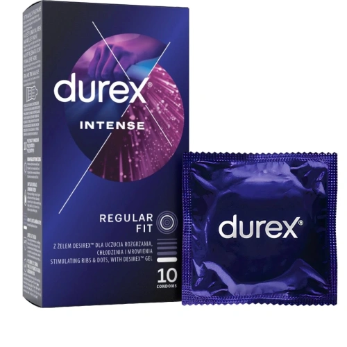 10 бр. Durex Intense стимулиращи релефни презервативи