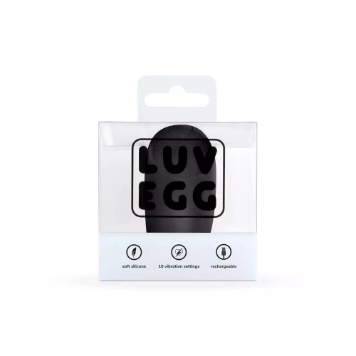 Презаредимо вибро яйце от силикон с дистанционно Luv Egg черно [11]