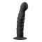 Анално дилдо от силикон Ribbed dong черно