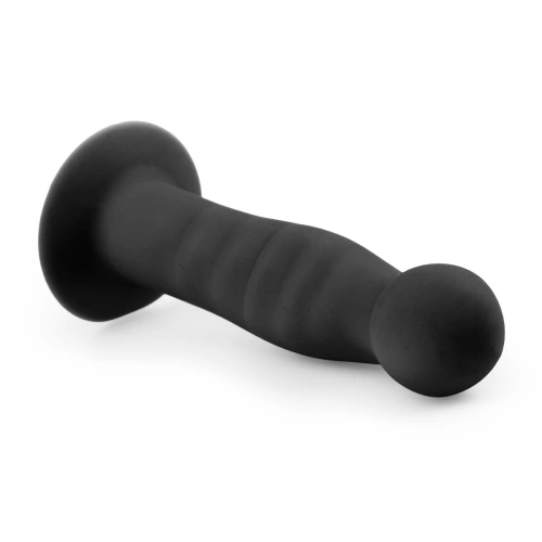 Анално дилдо от силикон Ribbed dong черно [2]