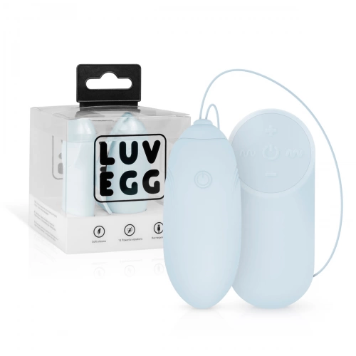 Мощно безжично презаредимо яйце от силикон Luv Egg синьо
