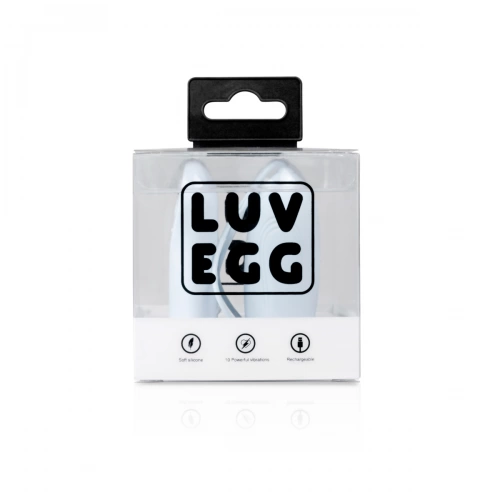 Мощно безжично презаредимо яйце от силикон Luv Egg синьо [11]