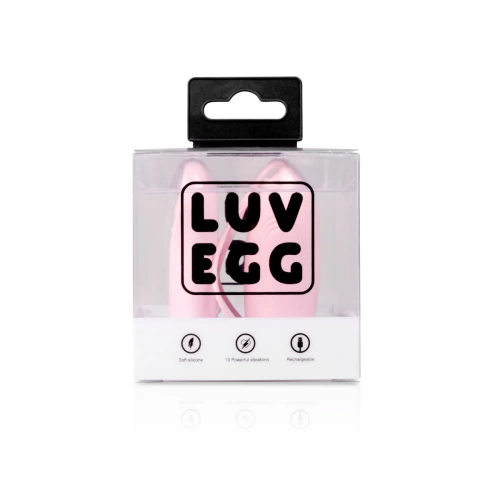 Мощно безжично презаредимо яйце от силикон Luv Egg розово [11]