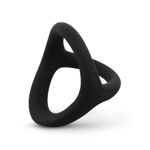 Силиконов пръстен за пенис и тестиси Desire Ring черен [1]