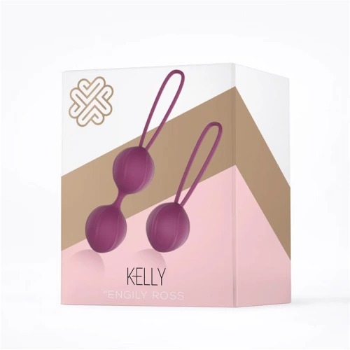 Комплект вагинални топчета от силикон Kelly виолетови [4]