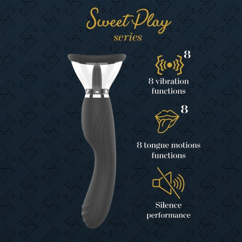 2 в 1 Вибратор и помпа със стимулатор език Sweet Play A6 [11]