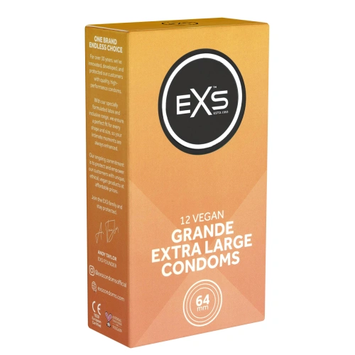 12 бр. Големи презервативи EXS Grande 64 мм [1]