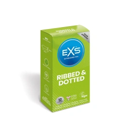 12 бр. Презервативи EXS Ribbed & Dotted