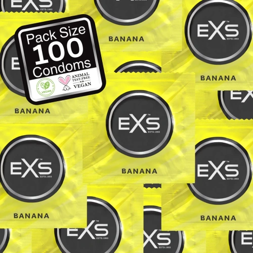100 бр. Презервативи с аромат на банан EXS Banana