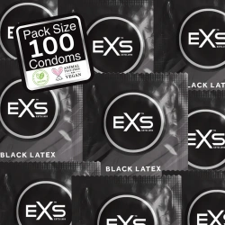 100 бр. Черни презервативи EXS Black