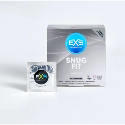 48 бр. Плътно прилепващи презервативи EXS Snug Fit 49 mm.