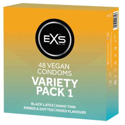 48 бр. Микс от различни презервативи EXS Variety Pack 1