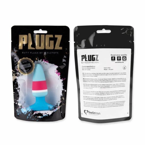 Анален разширител от премиум силикон Plugz син [4]