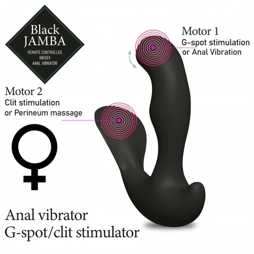 Презаредим унисекс стимулатор с дистанционно и загряване Black Jamba [2]