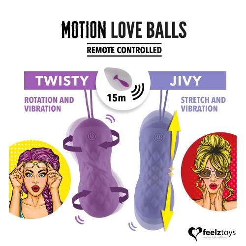 Вибриращи вагинални топчета с въртеливо движение Twisty [2]