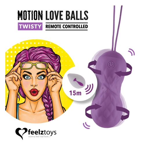 Вибриращи вагинални топчета с въртеливо движение Twisty [1]