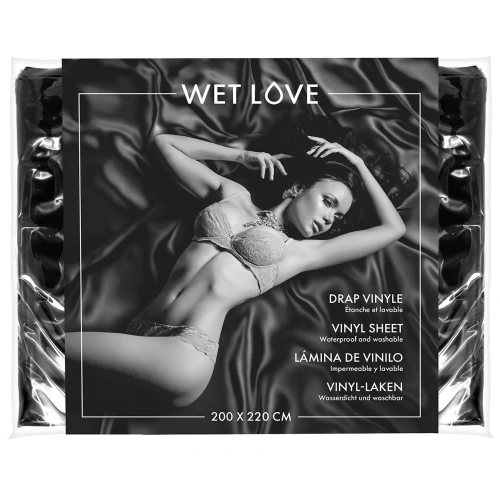 Секс спално бельо от винил Wet Love 200 см х 220 см черно [2]