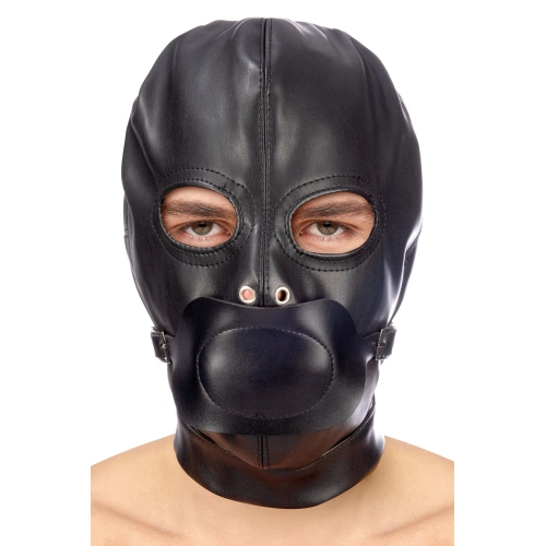 Маска с отвори и ограничител за уста Fetish Tentation