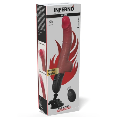 Вибратор с тласъци, подвижен връх и дистанционно Inferno [8]