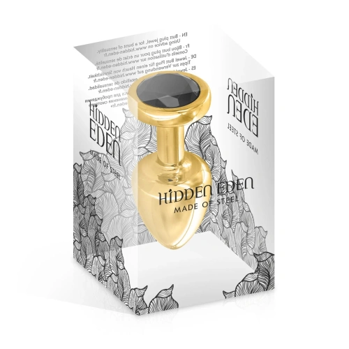 Метално анално бижу Hidden Eden Angel XS черен кристал [1]