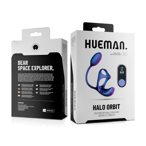 Вибриращ пенис пръстен с анално яйце Halo Orbit Hueman [5]