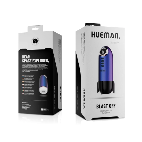 Вибриращ и засмукващ мастурбатор Hueman Blast Off [6]