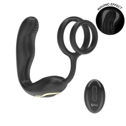 Анален плъг с ротации, вибрации и дистанционно Wiggle 