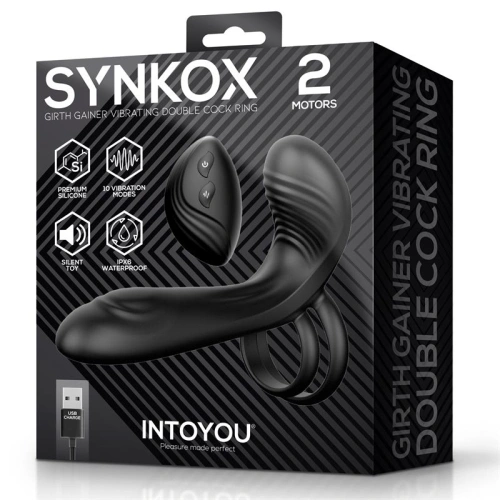 Вибриращ стимулатор за двойки с пенис захващане Synkox [6]