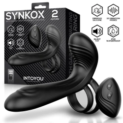 Вибриращ стимулатор за двойки с пенис захващане Synkox