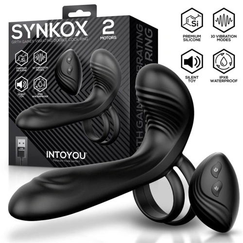 Вибриращ стимулатор за двойки с пенис захващане Synkox