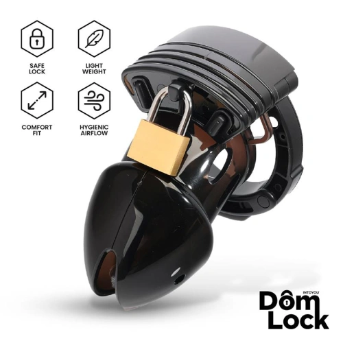 Регулируема пенис клетка Dom Lock Cell черна