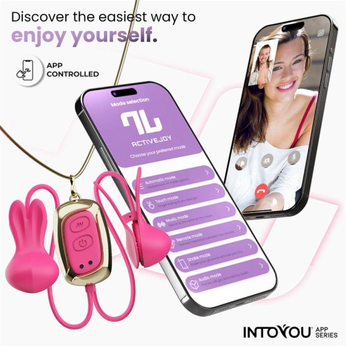 Вибриращи щипки за зърна с колие и App Tickly [3]