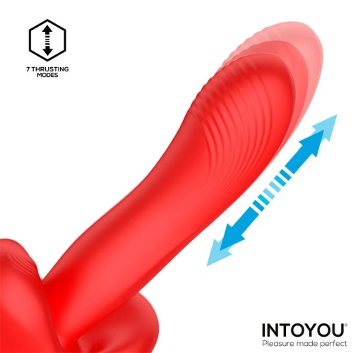Тласкащ вибратор с 3 мотора и подвижни устни Intoyou Vyron [1]