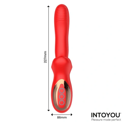 Тласкащ вибратор с 3 мотора и подвижни устни Intoyou Vyron [4]