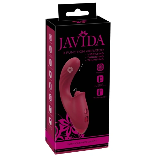 G-спот вибратор с тласкащ връх и клиторстимулатор Javida [9]