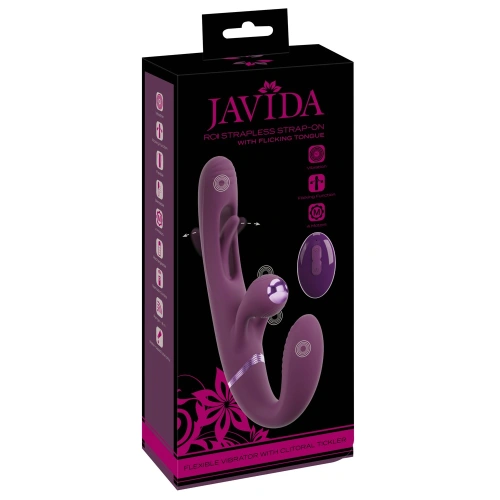 Вибриращо страплес дилдо с подвижен пръст Javida [9]