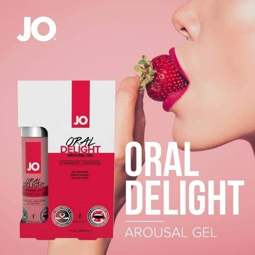 Стимулиращ орален гел Jo Oral Delight Ягода 30 мл [6]