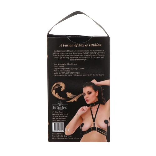 Чокър Kinky Diva Halter Harness + O-Ring Collar [4]