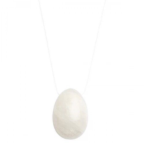 Вагинално яйце от бял кварц Yoni размер  М [2]