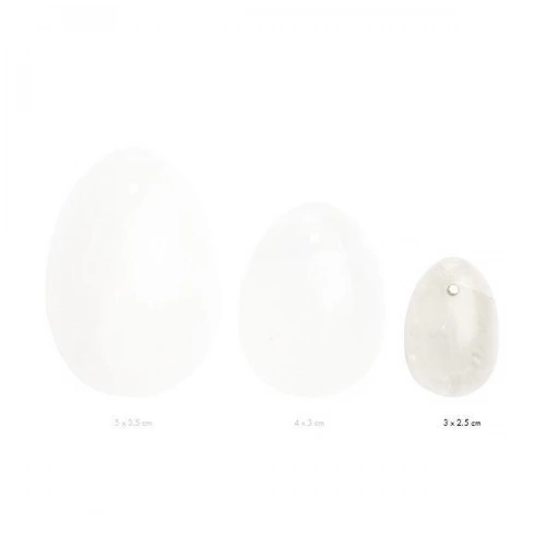 Вагинално яйце от бял кварц Yoni размер  S [4]