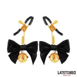 Луксозни щипки за зърна с панделки и звънчета Latetobed
