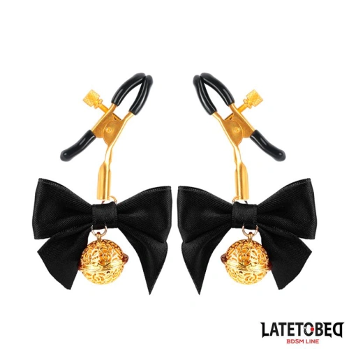 Луксозни щипки за зърна с панделки и звънчета Latetobed