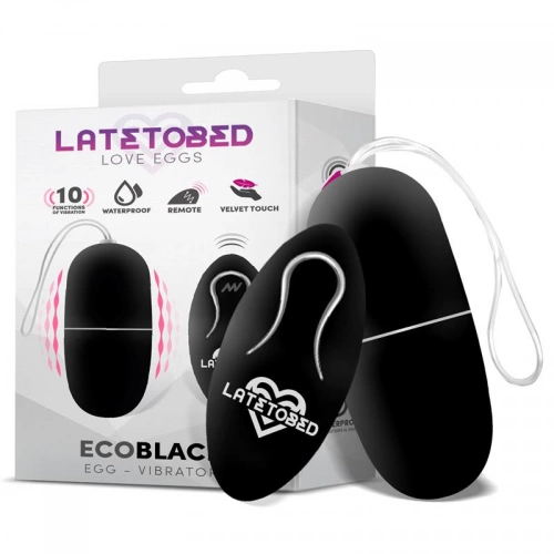 Вибро яйце с дистанционно управление Ecoblack черно [2]